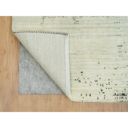Modern and Contemporary Wool Hand Knotted Rug Ivory No Border 8.3X11.3 -O065763