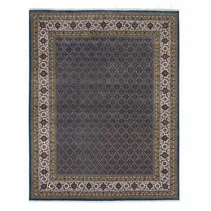 Fine Oriental Wool Hand Knotted Rug Blue 8.0x10.4 -O065793