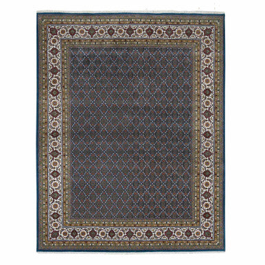 Fine Oriental Wool Hand Knotted Rug Blue 8.0x10.4 -O065793