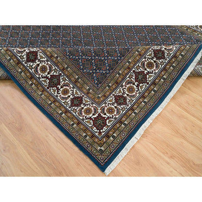 Fine Oriental Wool Hand Knotted Rug Blue 8.0x10.4 -O065793