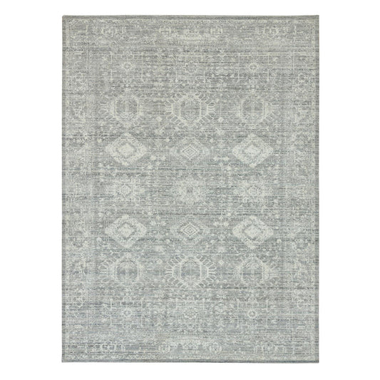 Tribal & Geometric Wool Hand Loomed Rug Grey No Border 8.11X12.0 -O065834