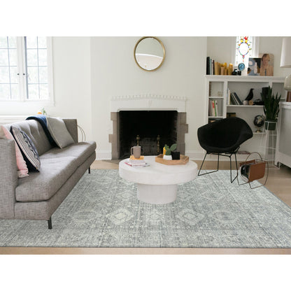 Tribal & Geometric Wool Hand Loomed Rug Grey No Border 8.11X12.0 -O065834