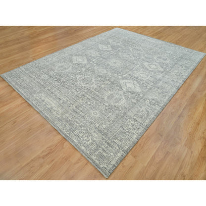 Tribal & Geometric Wool Hand Loomed Rug Grey No Border 8.11X12.0 -O065834