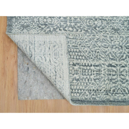 Mamluk Wool & Silk Hand Loomed Rug Ivory No Border 8.10X11.11 -O065835