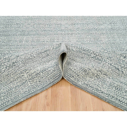 Mamluk Wool & Silk Hand Loomed Rug Ivory No Border 8.10X11.11 -O065835