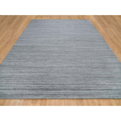 Modern and Contemporary Wool Hand Loomed Rug Grey No Border 12.0X14.11 -O065836