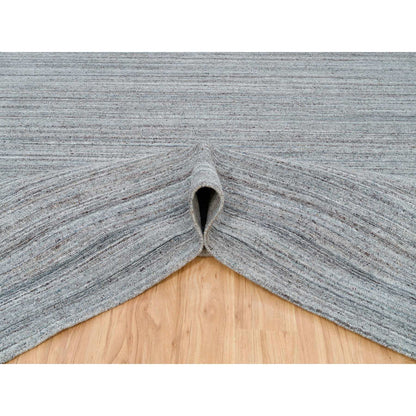 Modern and Contemporary Wool Hand Loomed Rug Grey No Border 12.0X14.11 -O065836