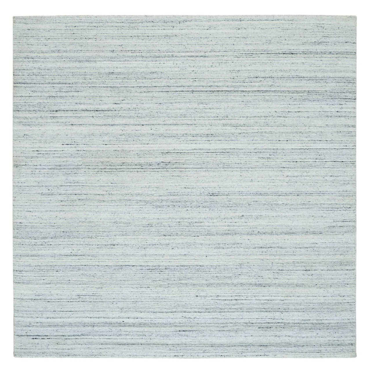 Gray 7'11" x 7'11" Modern and Contemporary Handloom Wool Rug - Sku: O065838