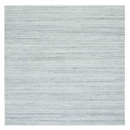 Modern and Contemporary Wool Hand Loomed Rug Grey No Border 7.11X7.11 -O065838