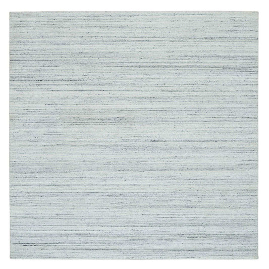 Modern and Contemporary Wool Hand Loomed Rug Grey No Border 7.11X7.11 -O065838