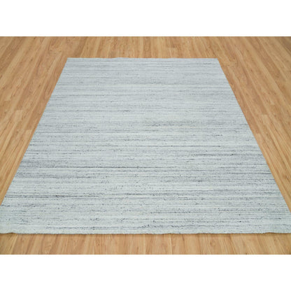 Modern and Contemporary Wool Hand Loomed Rug Grey No Border 7.11X7.11 -O065838