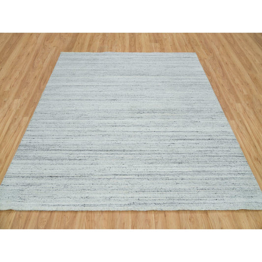 Modern and Contemporary Wool Hand Loomed Rug Grey No Border 7.11X7.11 -O065838