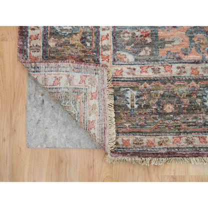 Tribal & Geometric Wool Hand Knotted Rug Red Gray 7.10X10.0 -O065842