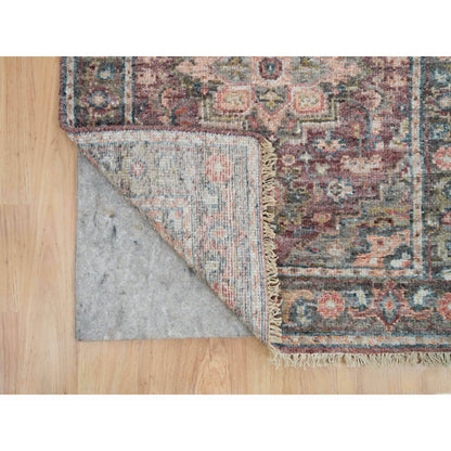 Tribal & Geometric Wool Hand Knotted Rug Red Gainsboro 2.6X11.9 -O065849