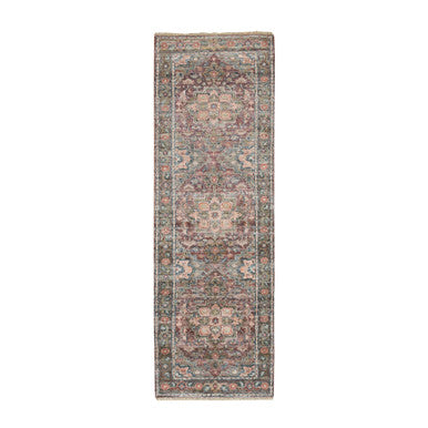 Tribal & Geometric Wool Hand Knotted Rug Red 2.7x7.10 -O065850