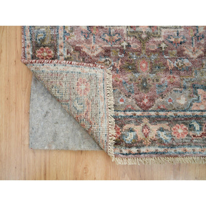 Tribal & Geometric Wool Hand Knotted Rug Red 2.7x7.10 -O065850
