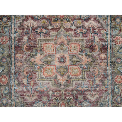 Tribal & Geometric Wool Hand Knotted Rug Red 2.7x7.10 -O065850