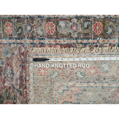 Tribal & Geometric Wool Hand Knotted Rug Red 2.7x7.10 -O065850