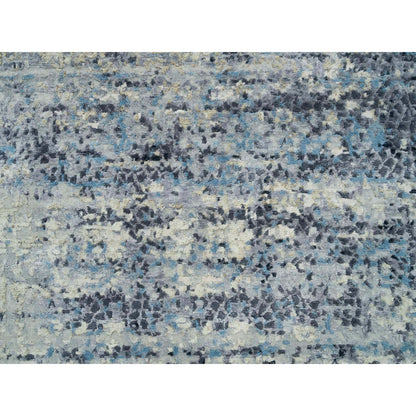 Modern and Contemporary Wool & Silk Hand Knotted Rug Grey No Border 6.11X6.11 -O065879