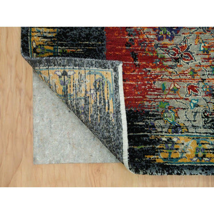 Transitional Wool Hand Knotted Rug Orange No Border 9.2X12.0 -O065896