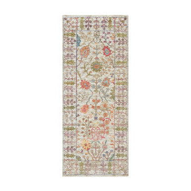 Wool and Silk Wool & Silk Hand Knotted Rug Brown Taupe 2.6X6.2 -O065915