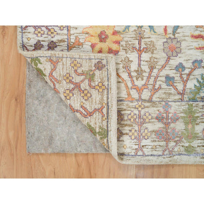 Wool and Silk Wool & Silk Hand Knotted Rug Brown Taupe 2.6X6.2 -O065915