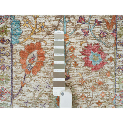 Wool and Silk Wool & Silk Hand Knotted Rug Brown Taupe 2.2X3.1 -O065923