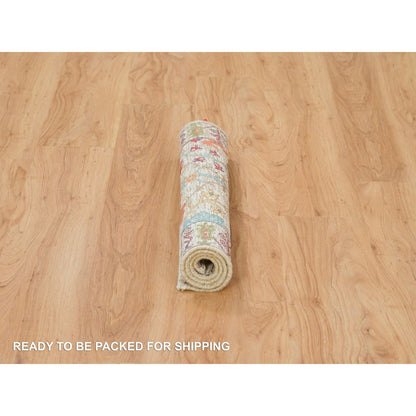 Wool and Silk Wool & Silk Hand Knotted Rug Brown Taupe 2.2X3.1 -O065923