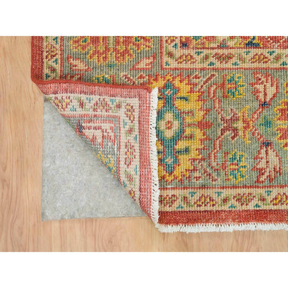 Oushak And Peshawar Wool Hand Knotted Rug Red Artichoke Green 9.0X11.9 -O065937