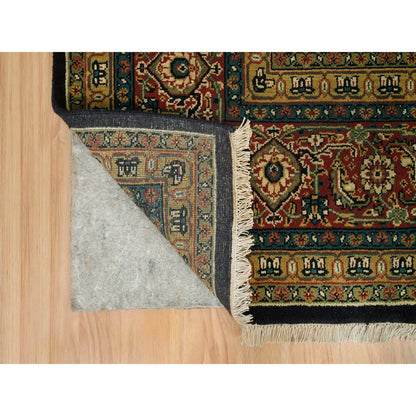 Fine Oriental Wool Hand Knotted Rug Black Red 8.1X10.1 -O065938