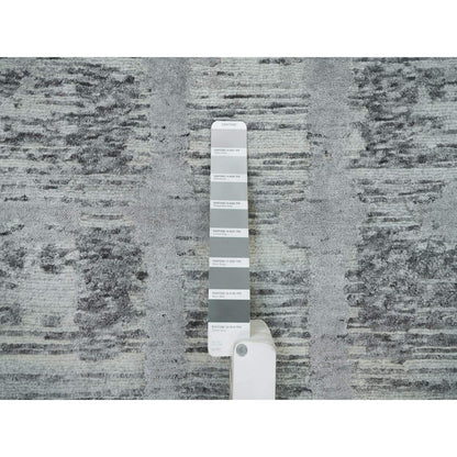 Modern and Contemporary Wool Hand Knotted Rug Grey No Border 2.7X25.6 -O065956