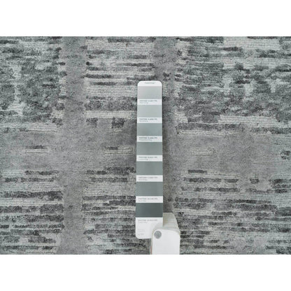 Modern and Contemporary Wool Hand Knotted Rug Grey No Border 3.0X5.1 -O065961