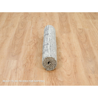 Modern and Contemporary Wool Hand Knotted Rug Grey No Border 3.0X5.1 -O065961