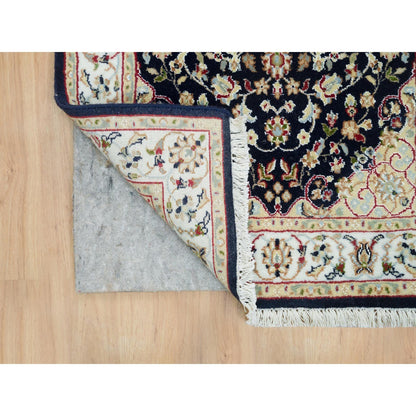 Fine Oriental Wool Hand Knotted Rug Blue Ivory 2.7X10.0 -O065984