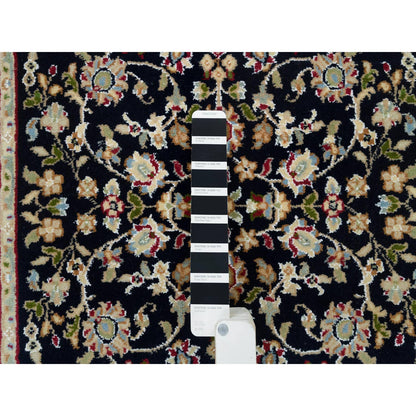 Fine Oriental Wool Hand Knotted Rug Blue Ivory 2.7X10.0 -O065984