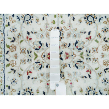Fine Oriental Wool Hand Knotted Rug Ivory Ivory 2.8X16.7 -O065993