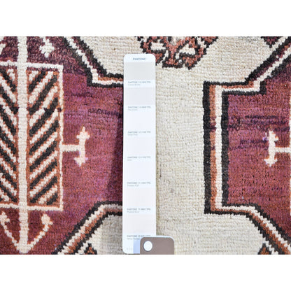 Persian Wool Hand Knotted Rug Ivory Gray 3.7X6.0 -O066017