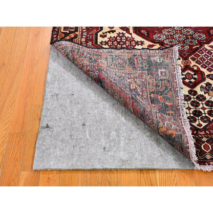 Persian Wool Hand Knotted Rug Ivory Charcoal Black 5.1X7.2 -O066032