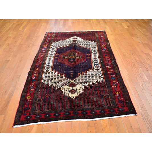Persian Wool Hand Knotted Rug Red Red 5.0X9.8 -O066033