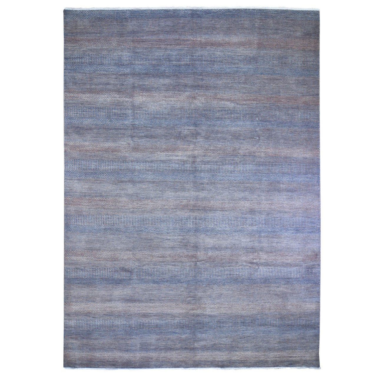 Modern and Contemporary Wool & Silk Hand Knotted Rug Orange No Border 9.1X12.2 -O066053