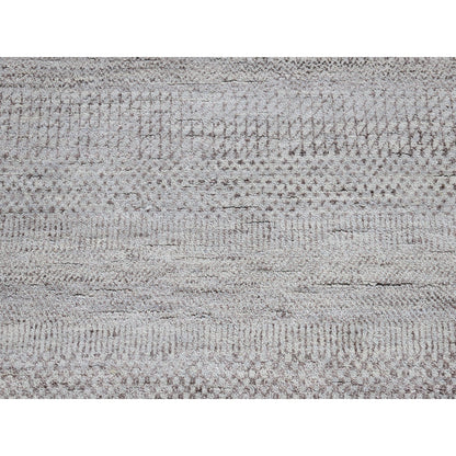 Modern and Contemporary Wool & Silk Hand Knotted Rug Grey No Border 7.8X10.3 -O066057