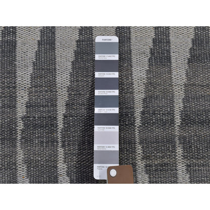 Flat Weave Wool Hand Woven Rug Grey No Border 4.0X5.10 -O066079