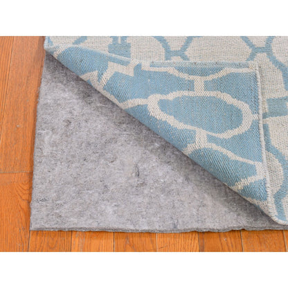 Flat Weave Wool Hand Knotted Rug Blue No Border 2.8X7.10 -O066094
