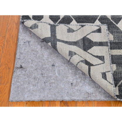 Flat Weave Wool Hand Woven Rug Grey No Border 2.7X9.10 -O066100