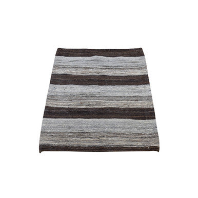 Flat Weave Wool Hand Woven Rug Brown No Border 2.0X3.1 -O066144
