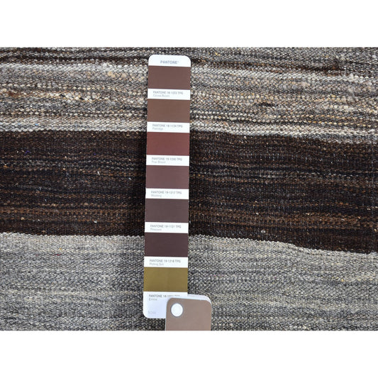 Flat Weave Wool Hand Woven Rug Brown No Border 2.0X3.1 -O066144
