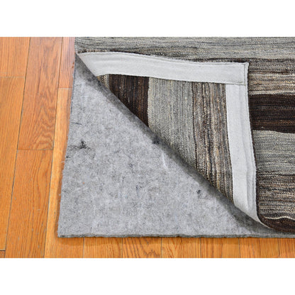 Flat Weave Wool Hand Woven Rug Brown No Border 2.0X3.1 -O066144