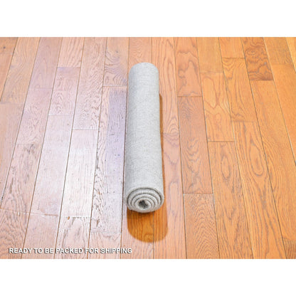 Modern and Contemporary Wool & Silk Hand Loomed Rug Ivory No Border 2.1X3.1 -O066147