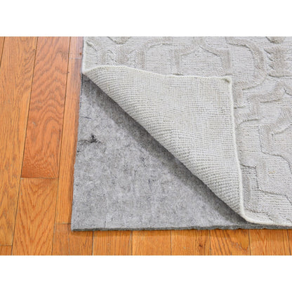 Modern and Contemporary Wool Hand Knotted Rug Ivory No Border 2.0X2.10 -O066159
