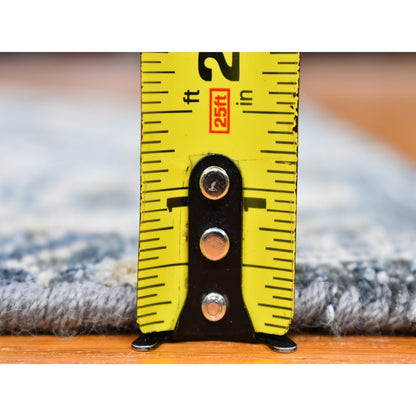 Transitional Wool & Silk Hand Knotted Rug Blue No Border 2.0X3.1 -O066161